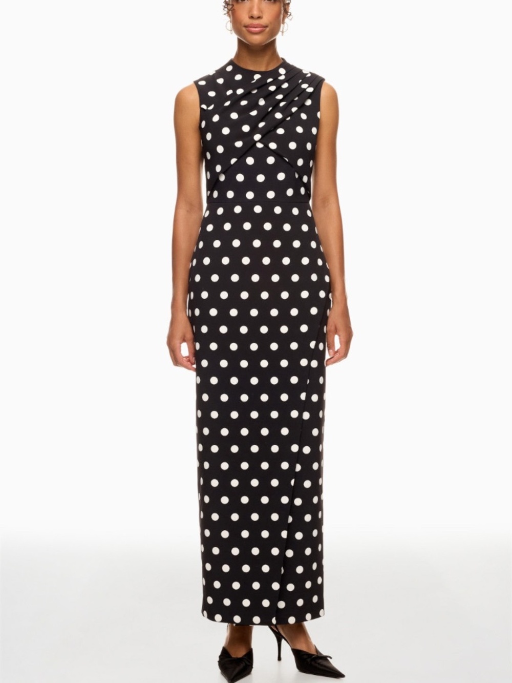 ET OCHS Celeste Polka Dot Black White Maxi Dress Sleeveless Gown - Size US 8